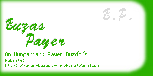 buzas payer business card